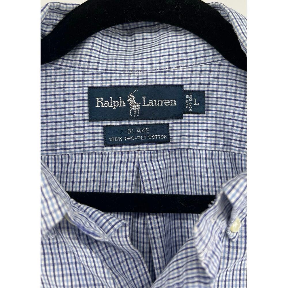 Ralph Lauren Blake Button Down Shirt Men's Size L Blue Coastal Preppy Academia - Picture 3 of 9